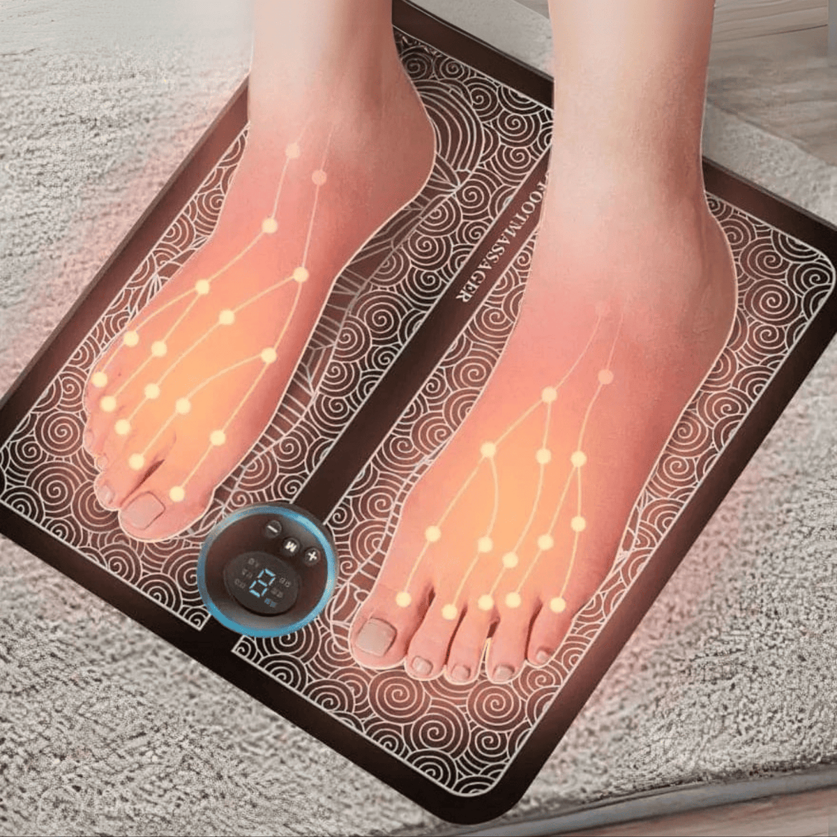 RelaxMat Electric Foot Massage Machine - EMS Therapy for Pain Relief & Relaxation