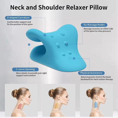 RelaxEase Neck and Shoulder Relaxer Pillow - Ergonomic Support for Pain Relief and Comfort