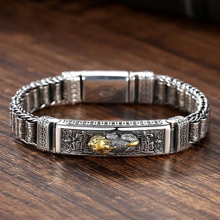 SteelAura Men's Charm Bracelet Cuff - Stylish Personality Jewelry for Modern Fashion | Unique and Durable Accessory