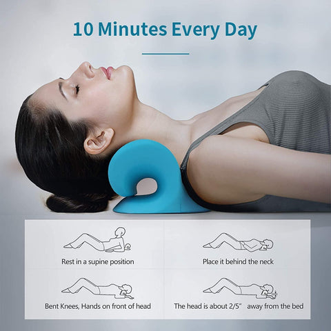 RelaxEase Neck and Shoulder Relaxer Pillow - Ergonomic Support for Pain Relief and Comfort