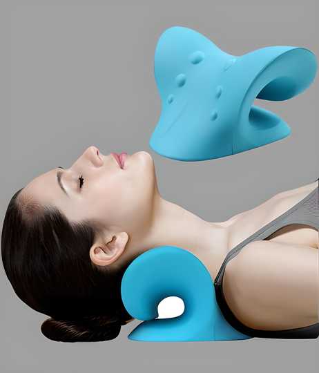 RelaxEase Neck and Shoulder Relaxer Pillow - Ergonomic Support for Pain Relief and Comfort