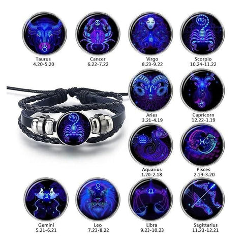 LuckyCharm Zodiac Constellation Guardian Bracelet – Adjustable Design for Personalized Style