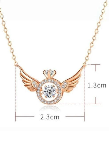 Rose Gold Angel Wings Pendant Chain  KazKart