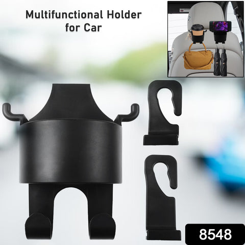 8548 Car Headrest Backseat Organizer 3 In 1 Automotive Cell Phone Drink Cupholder Adapter With Headrest Hooks For Kids And Adults Multifunctional Storage For Car Travel Accessories  KazKart