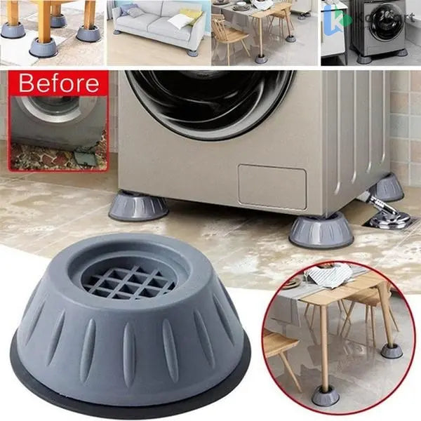 Multipurpose Anti-Vibration Pads with Suction Cup for Washing Machine, Fridge, AC  KazKart