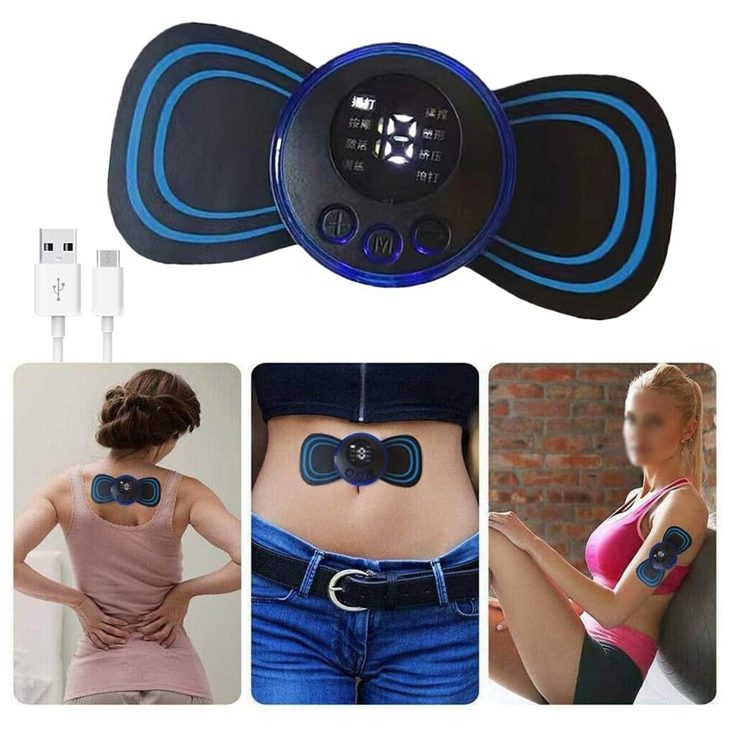 6204 Portable Usb Neck Massager Electric Neck Massager Automatic Massage Enhancer Mini Cervical Massager Ems Lymphatic Drainage Massage With Cable  KazKart