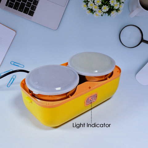 2944 2layer Electric Lunch Box For Office Portable Lunch Warmer With Removable 4 Stainless Steel Container.  KazKart