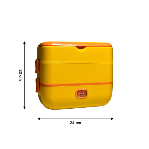 2944 2layer Electric Lunch Box For Office Portable Lunch Warmer With Removable 4 Stainless Steel Container.  KazKart